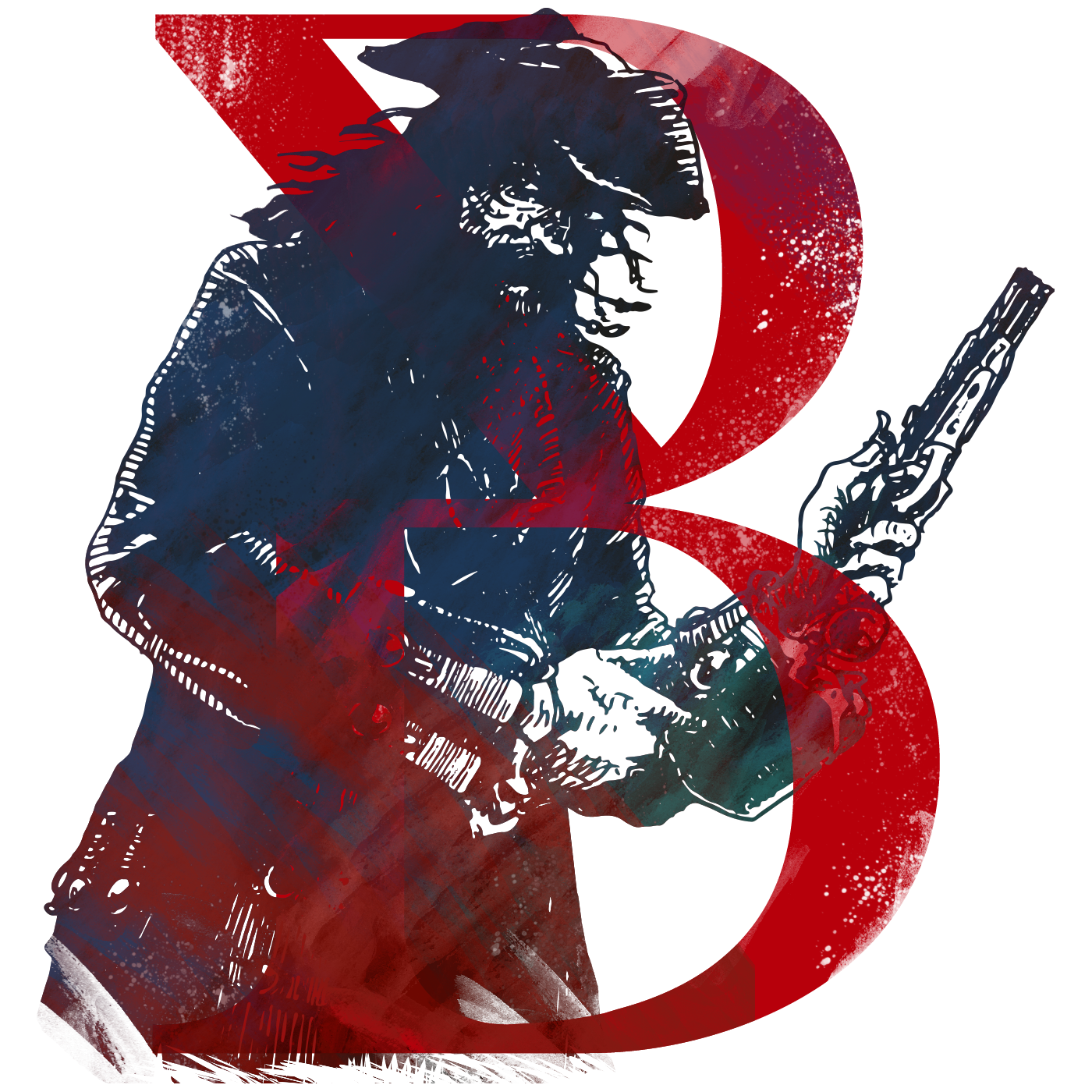 Illustration du pirate Edward Teach dit « Barbe Noire »